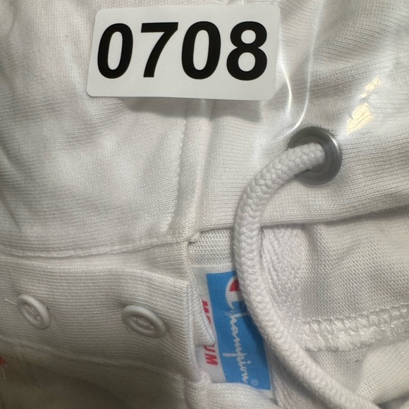 Champion Longsleeve Hoodie Mens Medium Loose Fit Heavyweight Retro Colorpatch - Picture 11 of 11